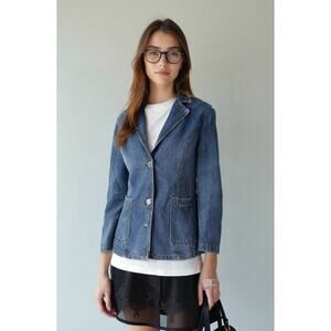 Women Denim Blue Jacket Size L